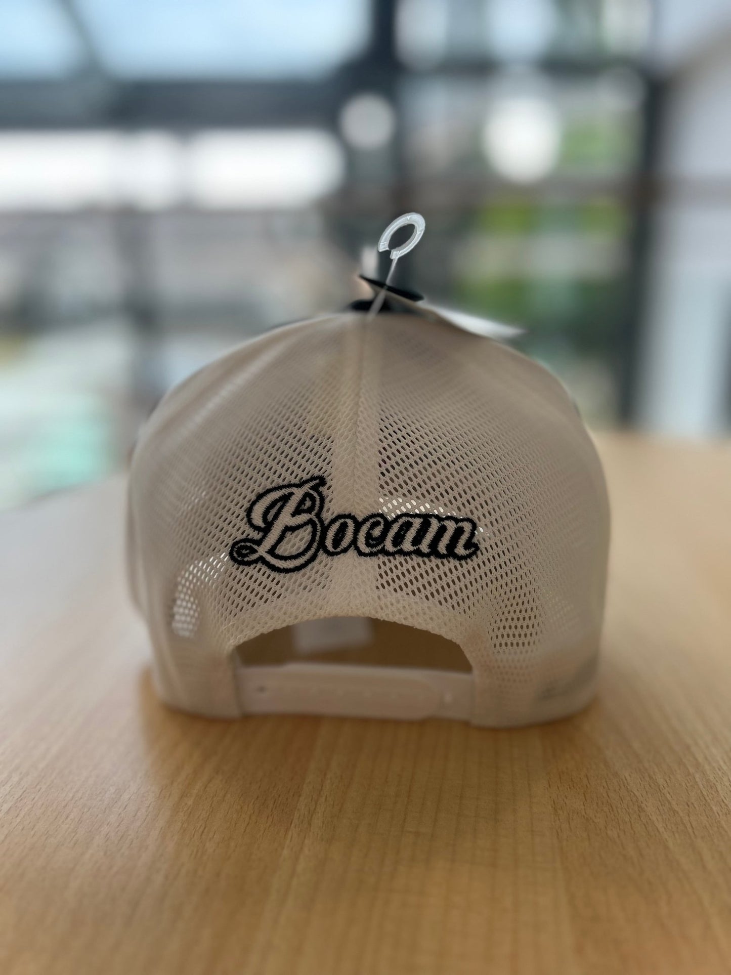 Bocam 2 tone Flexfit trucker cap dripping logo with skull & crossbones - Bocam Gallery