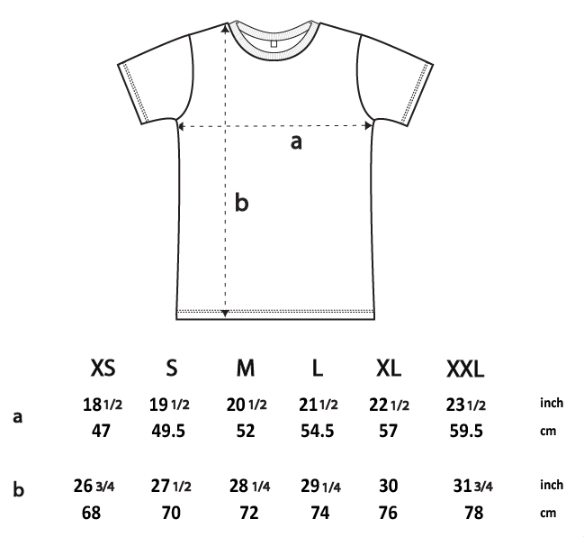 Bocam pirate logoT-Shirt - Bocam apparel size chart