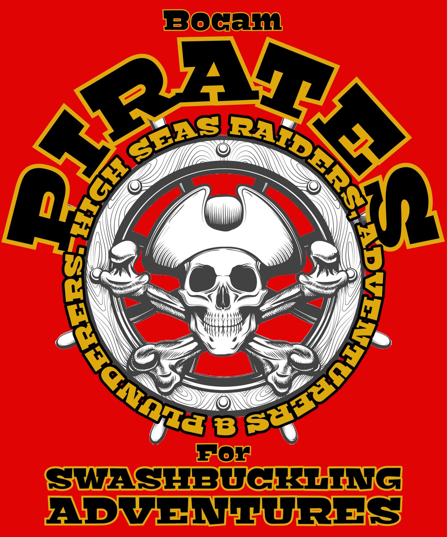 Bocam Kids Pirate Hoodie – Swashbuckling Back Print, 100% Cotton Hoodie streetwear by Bocam Gallery – graphic design