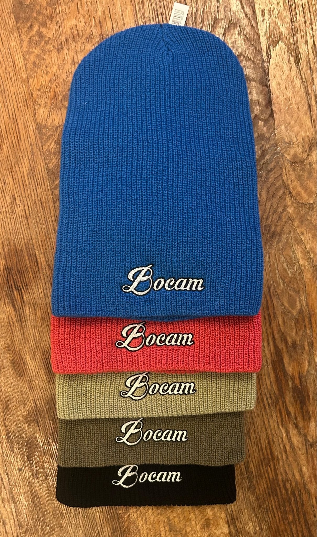 Bocam core softex dripping paint spot embroidered logo slouch beanies - Bocam Gallery