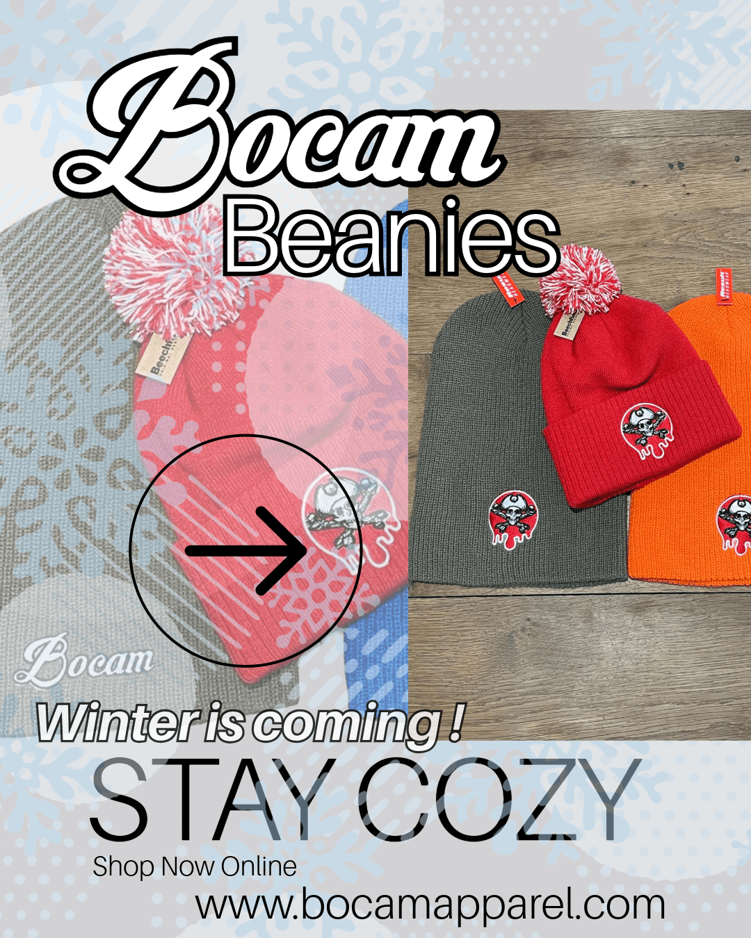 Bocam core softex dripping paint spot logo slouch beanies - Bocam Gallery