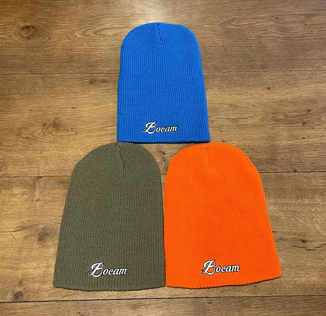 Bocam core softex dripping paint spot logo slouch beanies - Bocam Gallery