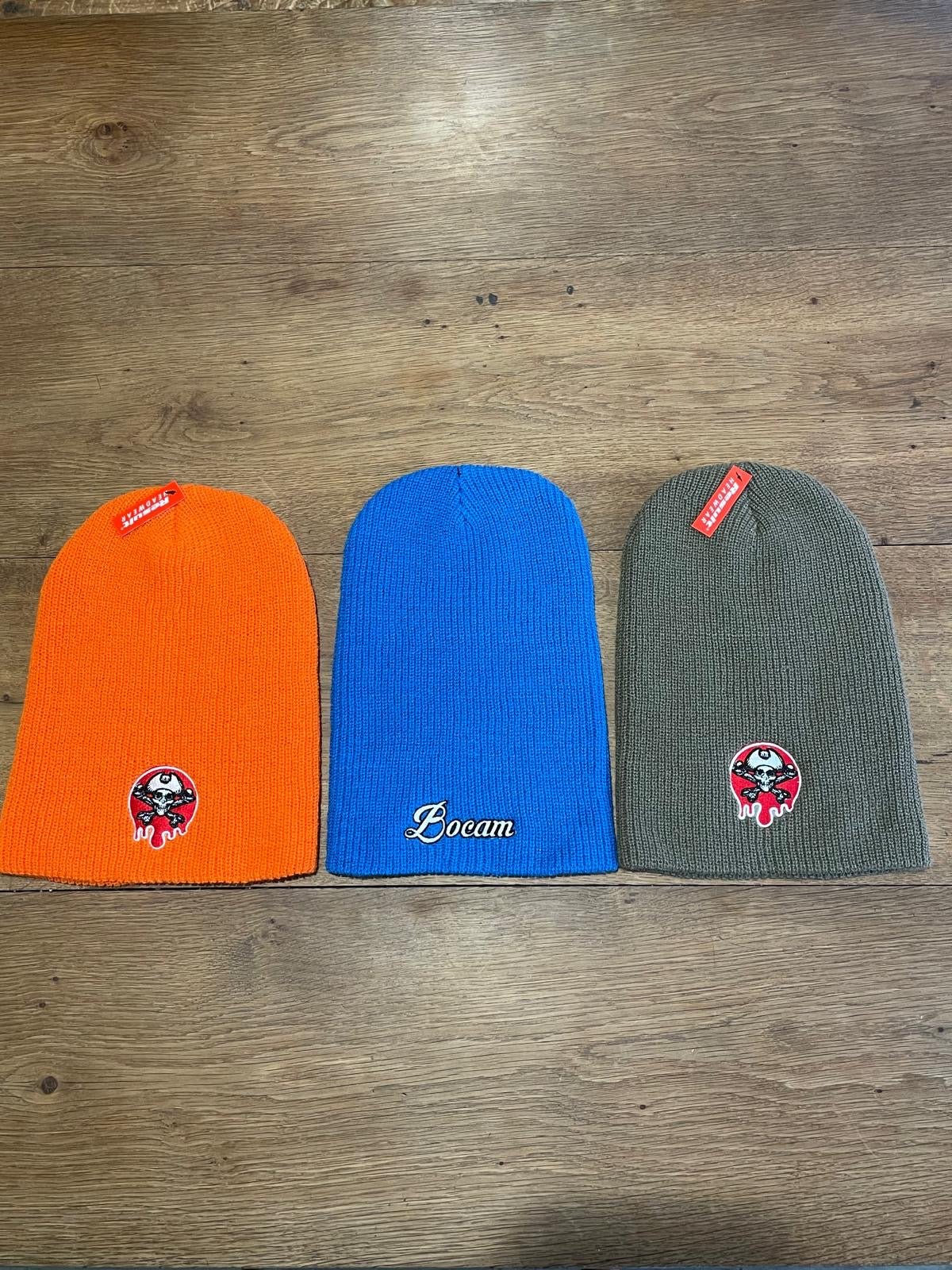 Bocam core softex dripping paint spot logo slouch beanies - Bocam Gallery