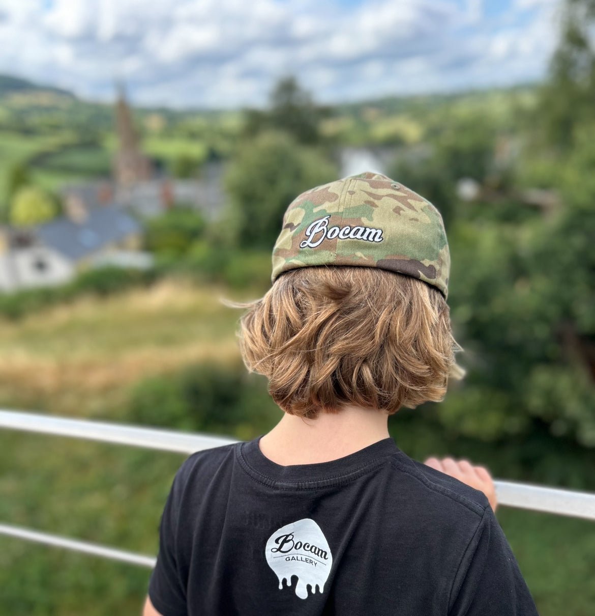 Bocam Flexfit Camouflage Baseball Cap with Dripping Paint Spot skull & crossbones logo - Bocam Gallery