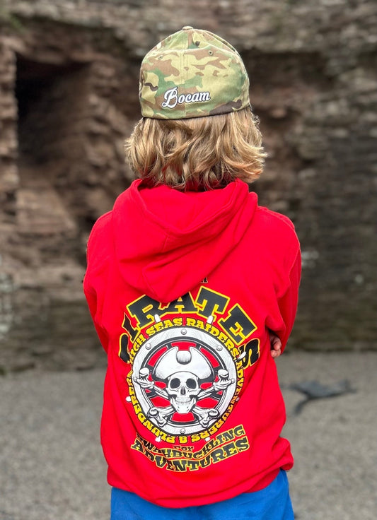 Bocam Kids Pirate Hoodie – Swashbuckling Back Print, 100% Cotton - Bocam Gallery