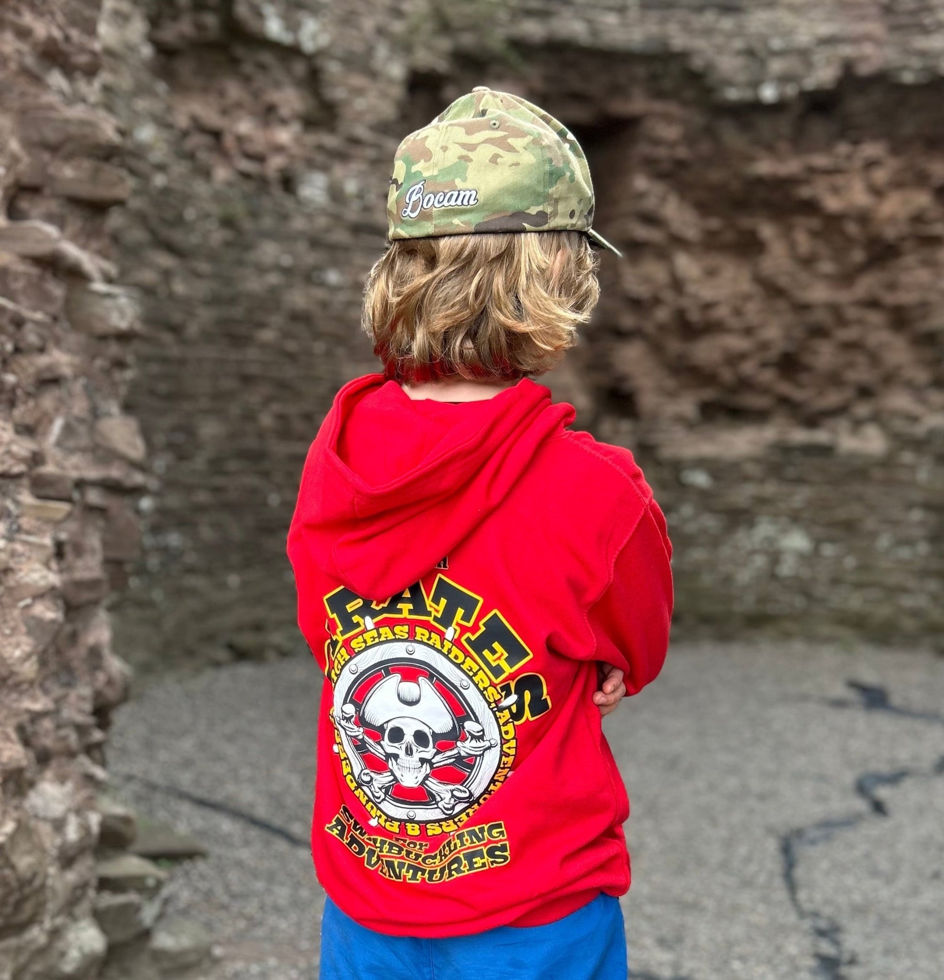 Bocam Kids Pirate Hoodie – Swashbuckling Back Print, 100% Cotton - Bocam Gallery