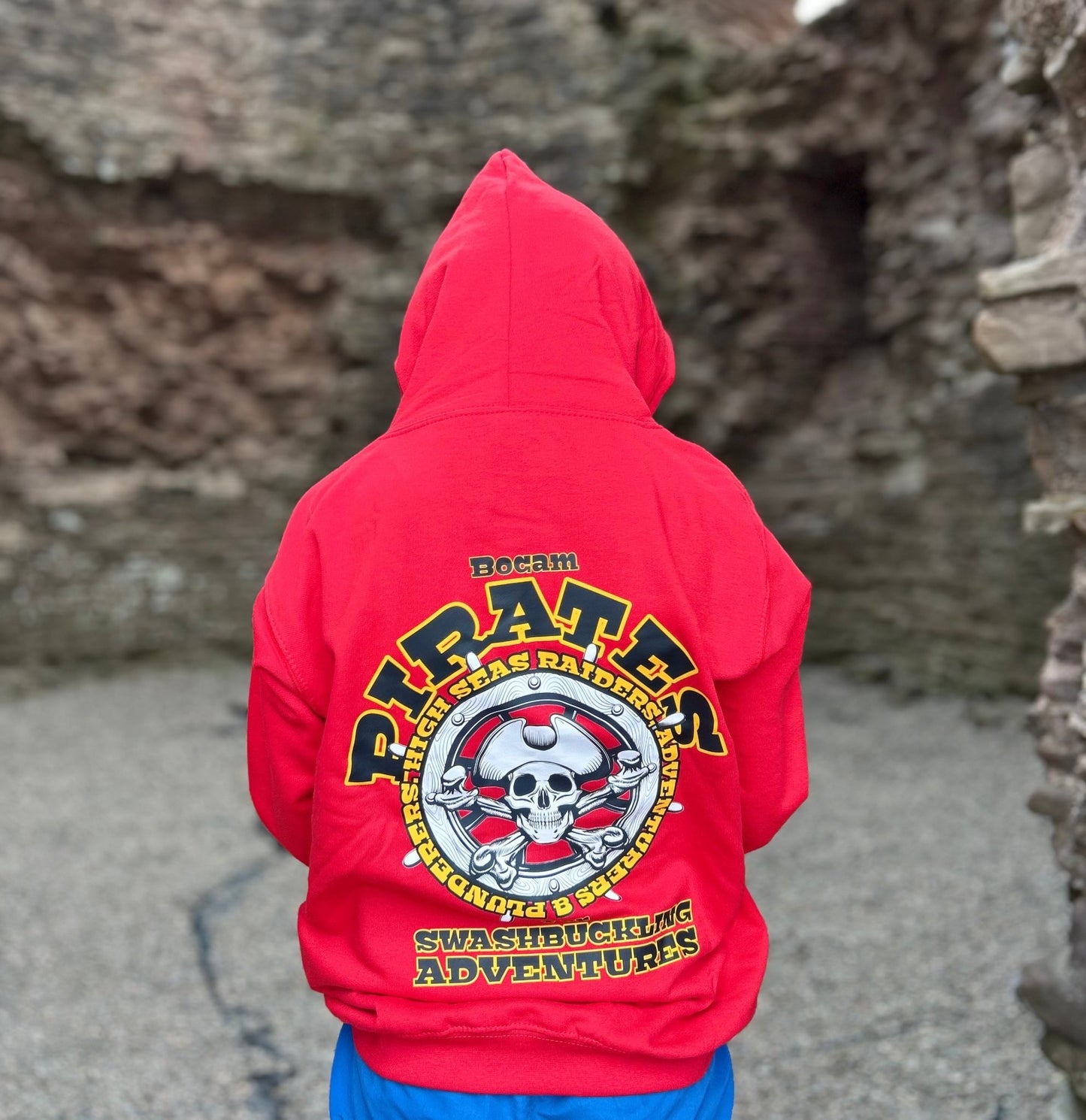 Bocam Kids Pirate Hoodie – Swashbuckling Back Print, 100% Cotton - Bocam Gallery
