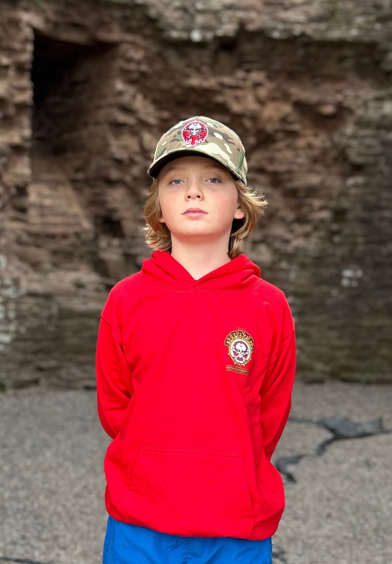 Bocam Kids Pirate Hoodie – Swashbuckling Back Print, 100% Cotton - Bocam Gallery