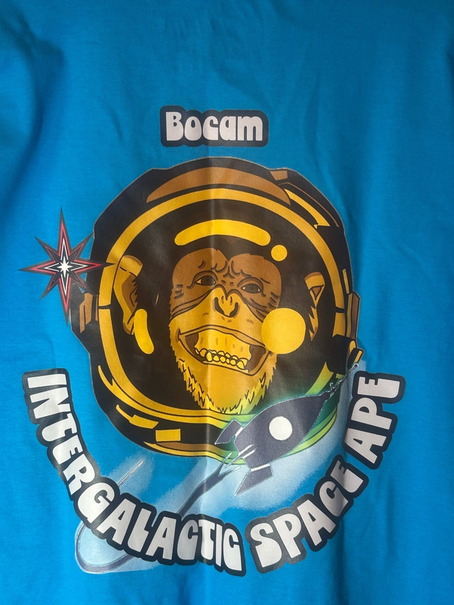 Eco friendly Bocam Intergalactic Space Ape T-Shirt – Retro Space Style Tee - Bocam Gallery